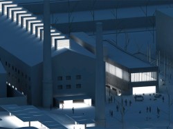 grijalba-arquitectos-concurso- rehabilitacion-la tejera-palencia-maqueta nocturna 1